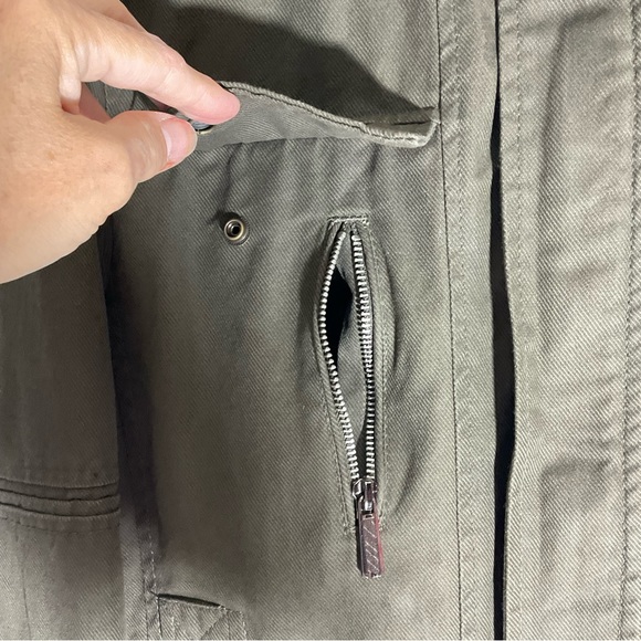 Wantdo Men’s Stand Collar Cotton Military Coat Army Green Five Pockets Size SM - Picture 7 of 16